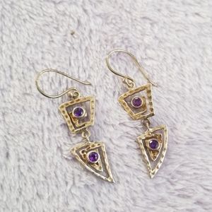 Silver pendant earings